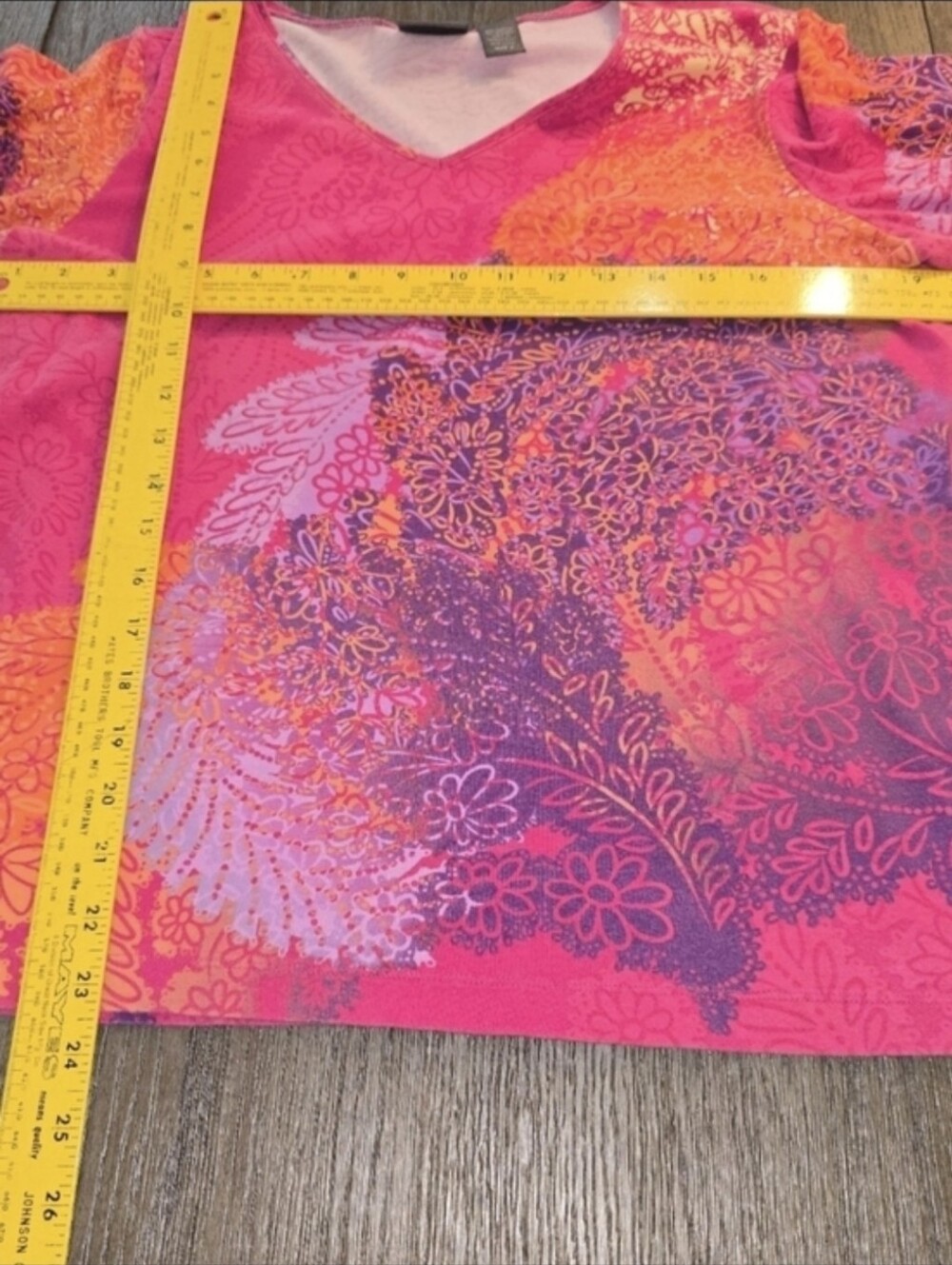Chico's Additions Sz. Large Pink Floral Tshirt - Picture 4 of 5